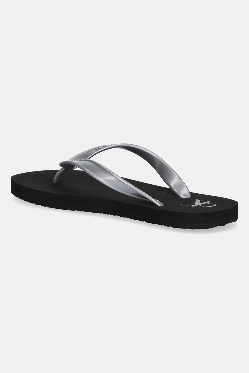 Σαγιονάρες Calvin Klein Jeans BEACH SANDAL MONOLOGO TPU χρώμα: ασημί, YW0YW01719 φωτογραφία