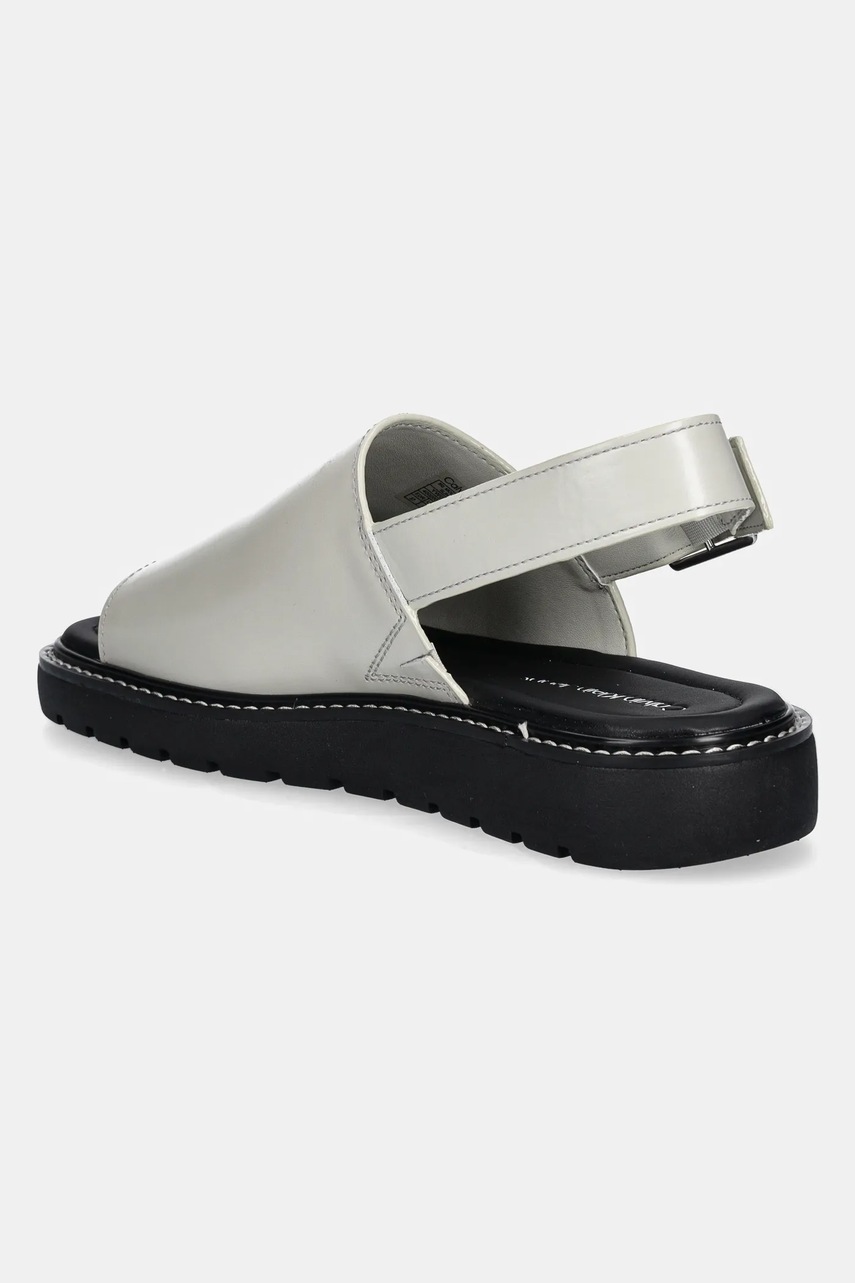 Σανδάλια Calvin Klein Jeans SQ MOLDED SANDAL SLING MG LTH χρώμα: μπεζ, YW0YW01711 φωτογραφία