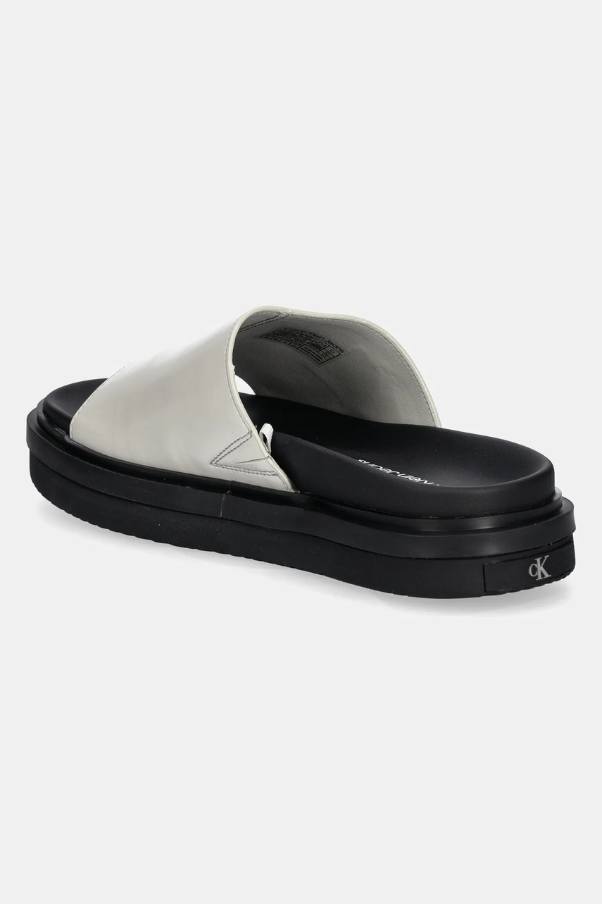 Παντόφλες Calvin Klein Jeans FLAT MOLDED SANDAL SLIDE χρώμα: γκρι, YW0YW01710 φωτογραφία