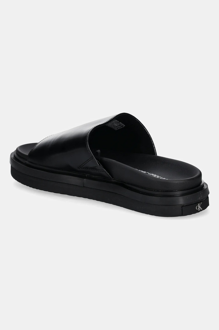 Παντόφλες Calvin Klein Jeans FLAT MOLDED SANDAL SLIDE χρώμα: μαύρο, YW0YW01710 φωτογραφία