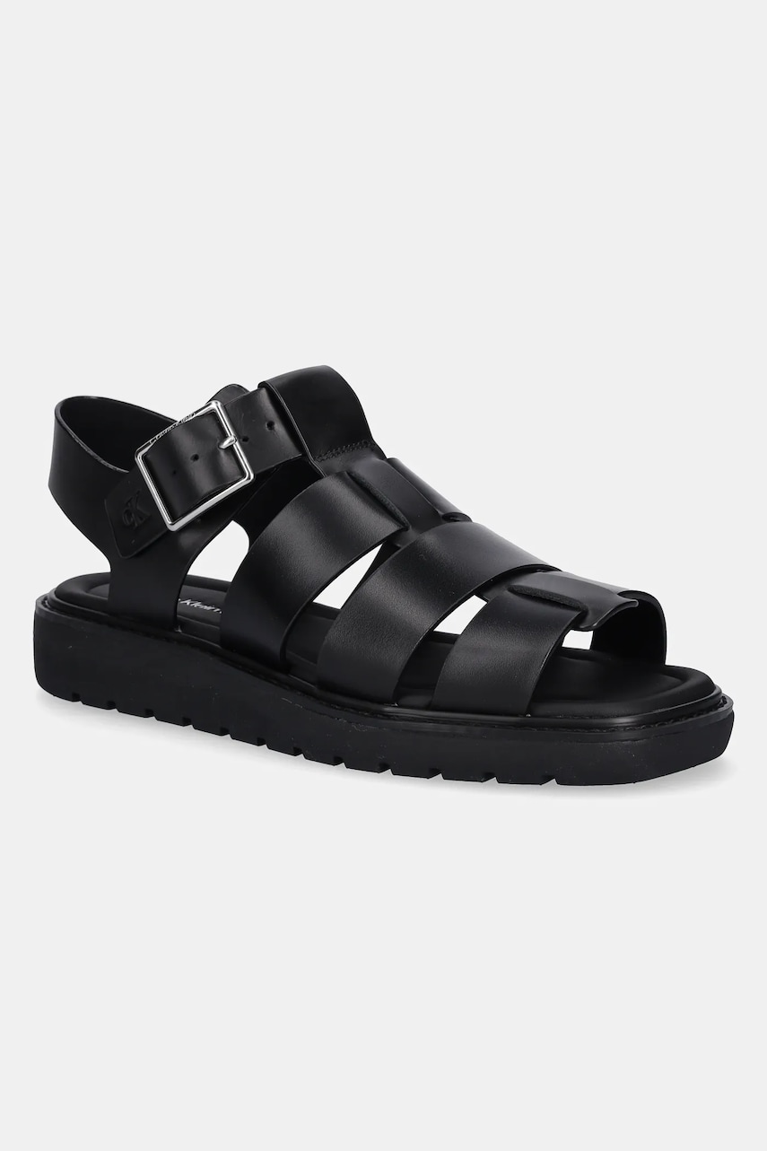 Levně Sandály Calvin Klein Jeans SQ MOLDED SDL FISHERMAN MG WN dámské, černá barva, YW0YW01700