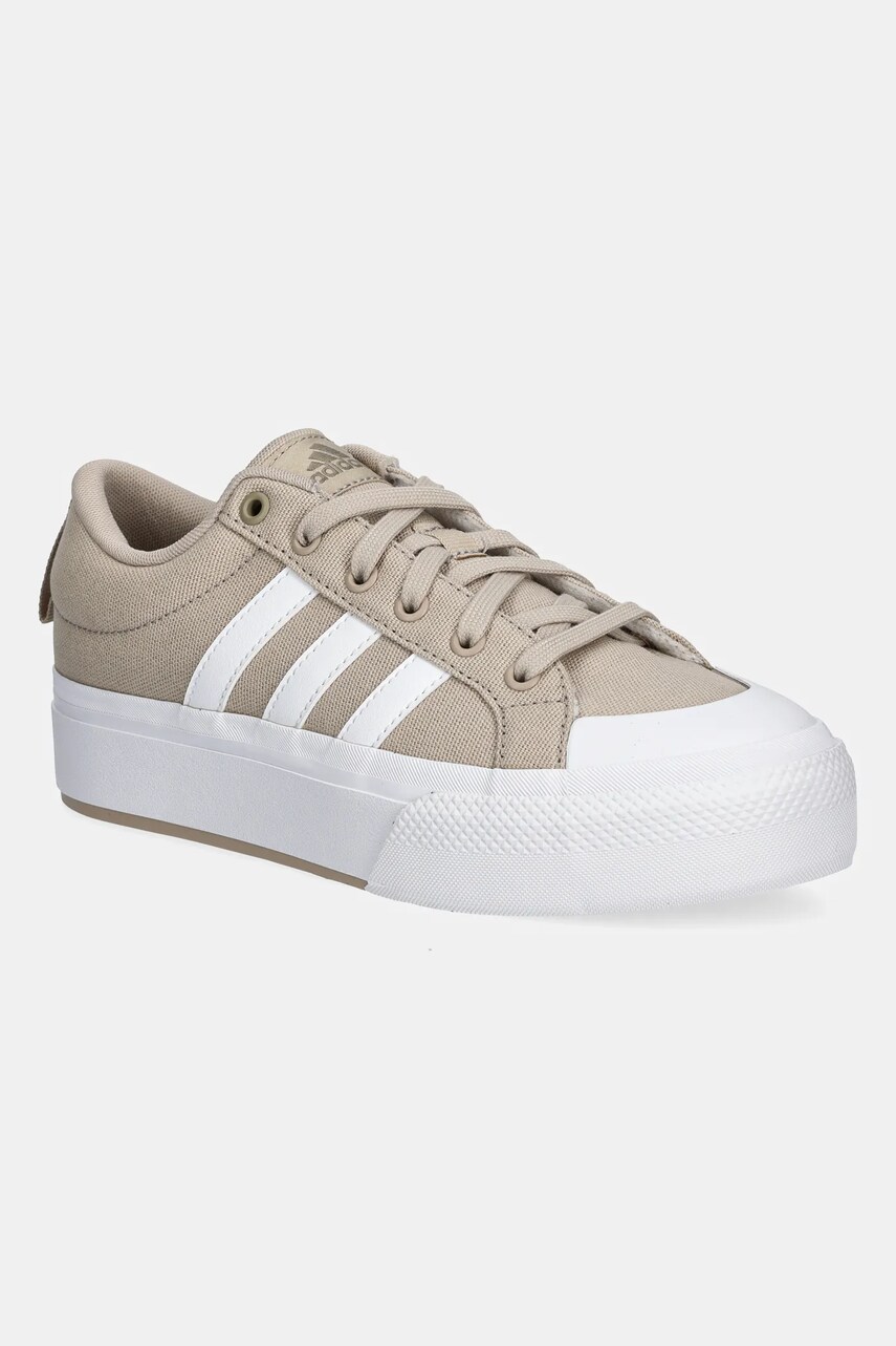 adidas teniși Bravada 2.0 Platform femei, culoarea bej, JI1798
