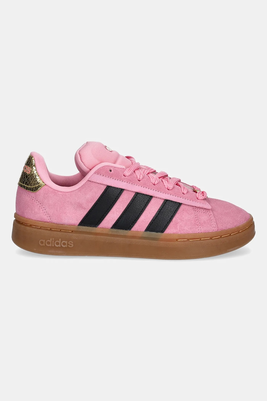 Замшевые кроссовки adidas GRAND COURT ALPHA 00s цвет розовый JH8669 Замшевые кроссовки adidas GRAND COURT ALPHA 00s цвет розовый JH8669