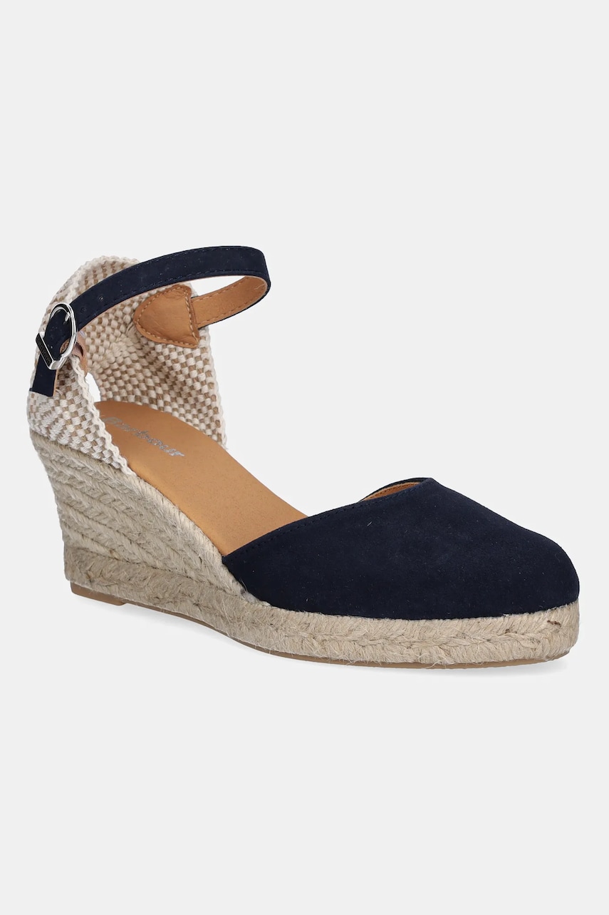 Barbour espadrile Elder culoarea albastru marin, toc pana, LFO0765NY31