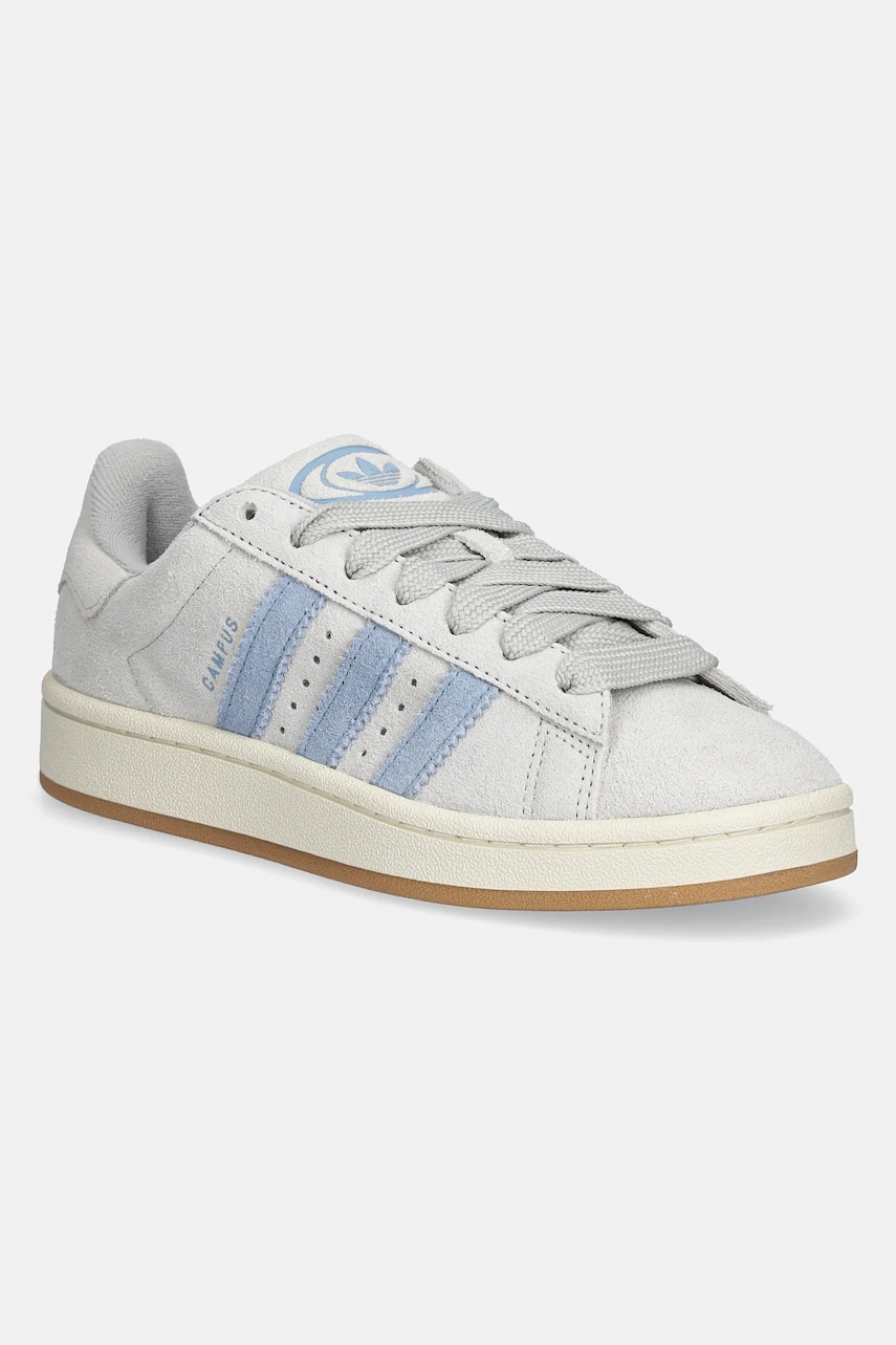 adidas Originals sneakers din piele intoarsă Campus 00s femei, culoarea gri, JH5627 adidas Originals sneakers din piele intoarsă Campus 00s femei, culoarea gri, JH5627