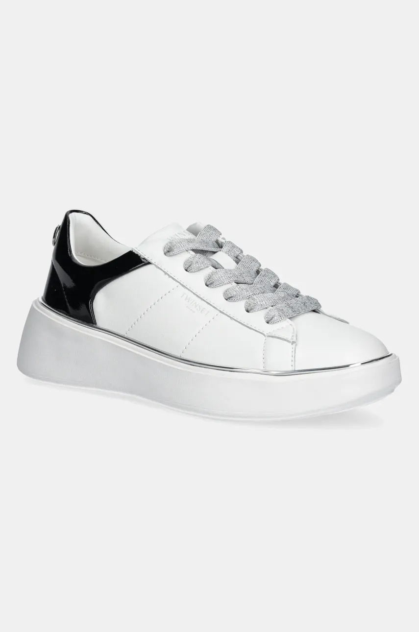 Levně Tenisky Twinset bílá barva, 251TCP042