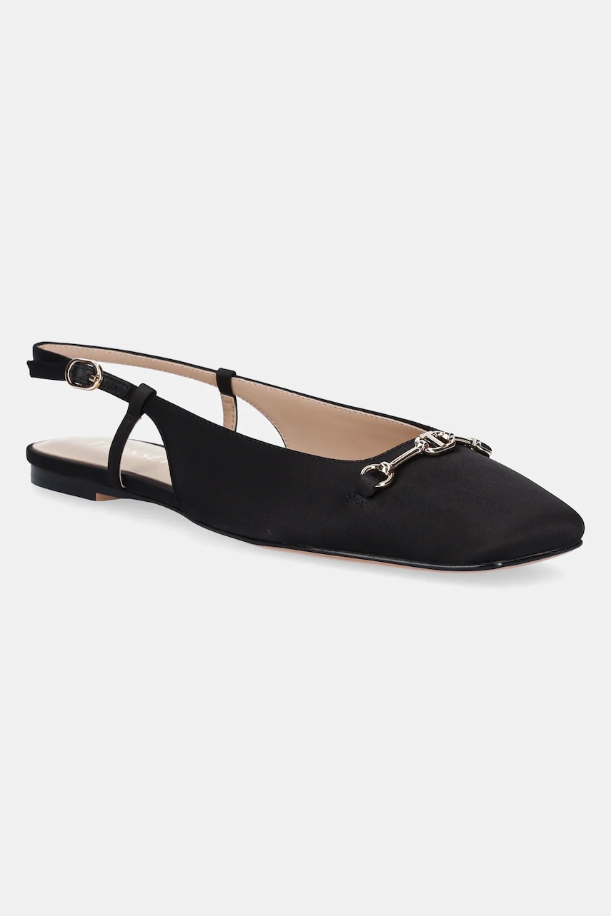 Levně Baleríny Twinset černá barva, s odkrytou patou, 251TCP082