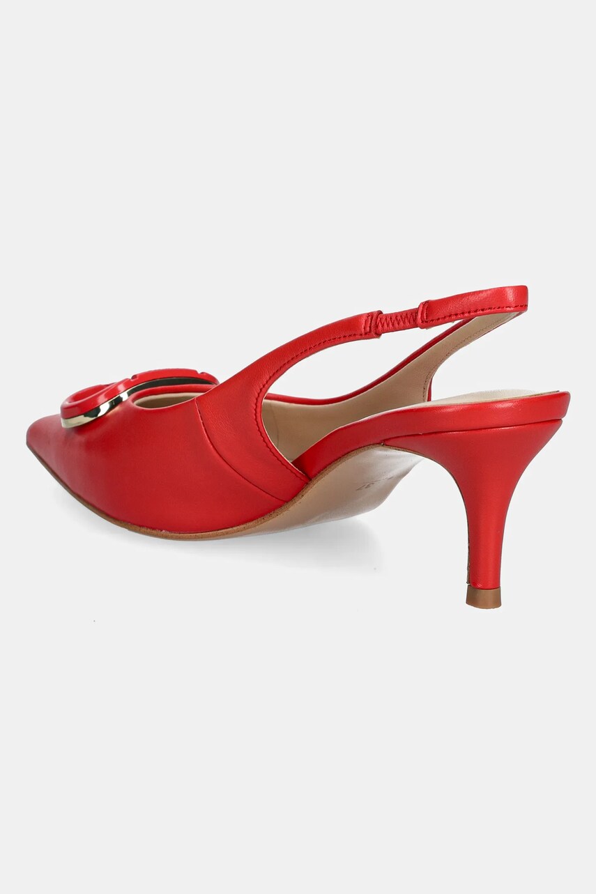 Twinset bőr tűsarkú piros, 251TCP062 termék 2. képe