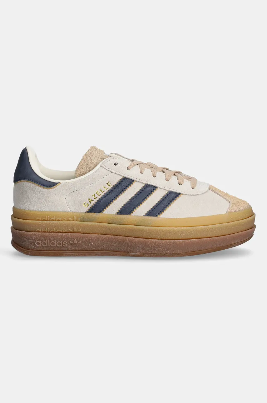 Кожаные кроссовки adidas Originals Gazelle Bold цвет бежевый JQ5126 Кожаные кроссовки adidas Originals Gazelle Bold цвет бежевый JQ5126