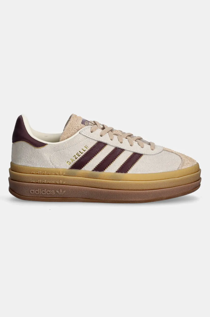 Кожаные кроссовки adidas Originals Gazelle Bold цвет бежевый JQ5127 Кожаные кроссовки adidas Originals Gazelle Bold цвет бежевый JQ5127