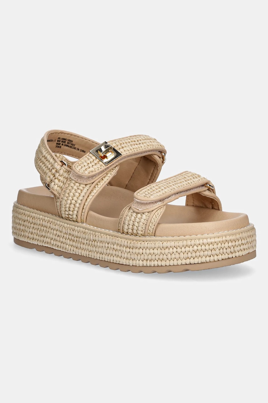 Steve Madden sandale Bigmona femei, culoarea bej, cu platforma, SM11003034 Steve Madden sandale Bigmona femei, culoarea bej, cu platforma, SM11003034