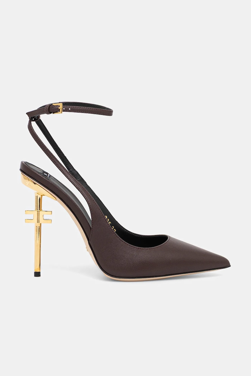Кожаные туфли Elisabetta Franchi цвет коричневый SA26B51E2 Кожаные туфли Elisabetta Franchi цвет коричневый SA26B51E2