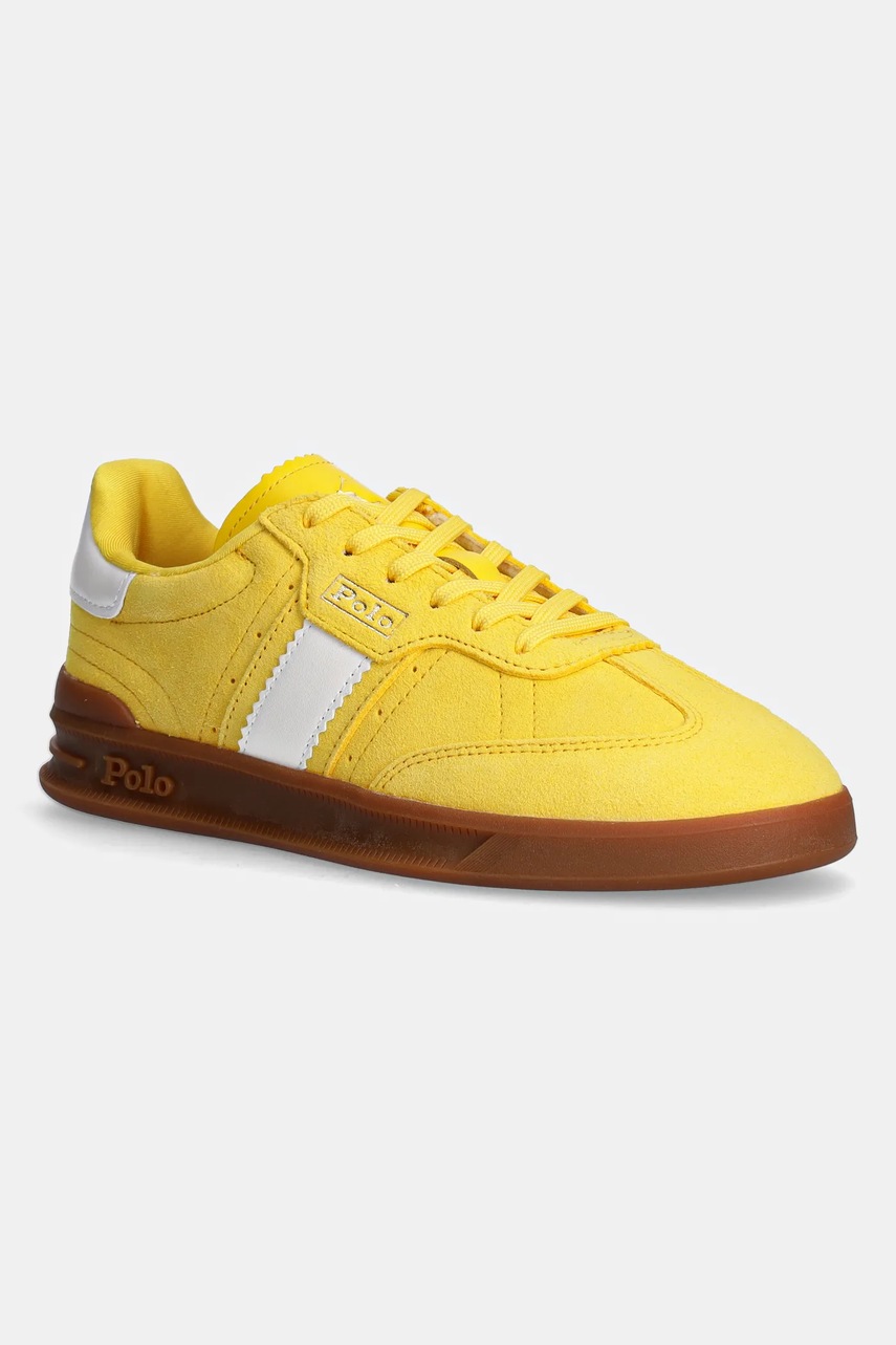 Levně Kožené tenisky Polo Ralph Lauren HTR Aera žlutá barva, 804956688