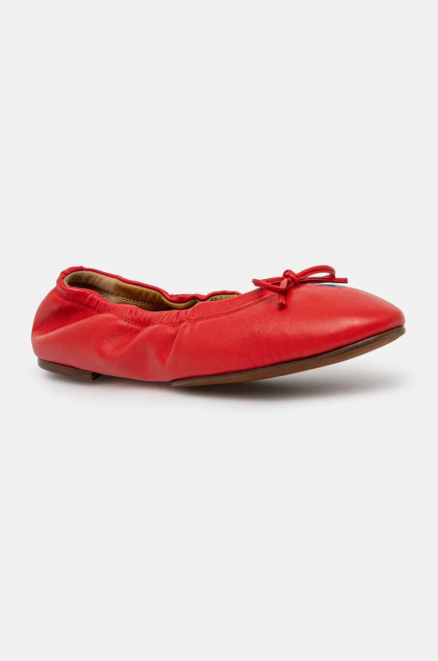 Балетки Polo Ralph Lauren Flats Ballet цвет красный  818960638 Балетки Polo Ralph Lauren Flats Ballet цвет красный  818960638