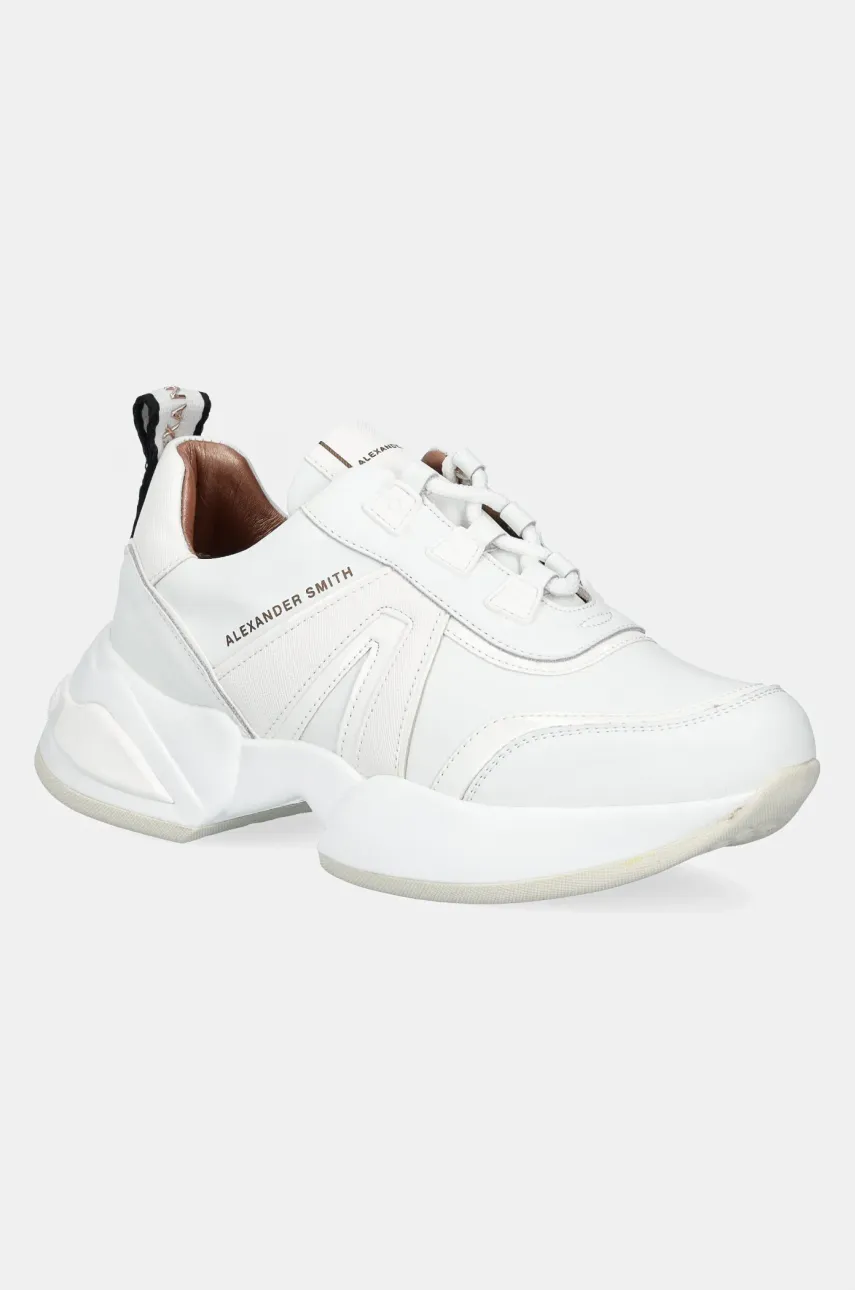 Alexander Smith sneakers din piele Marble femei, culoarea alb, ASBBMBW1008TWT