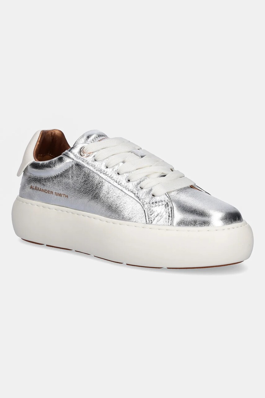 Alexander Smith sneakers din piele Soho femei, culoarea argintiu, ASBBSOW3565VWT