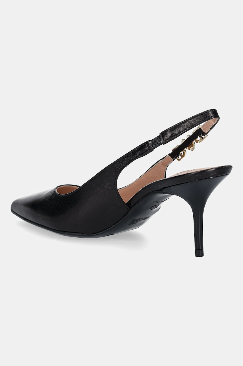 Love Moschino bőr tűsarkú fekete, JA10487G1MIA0000 termék 2. képe