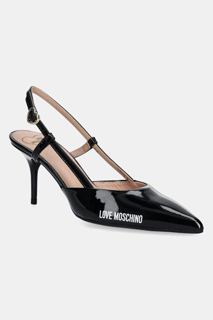 Love Moschino pantofi cu toc culoarea negru, JA10627G1MIH0000
