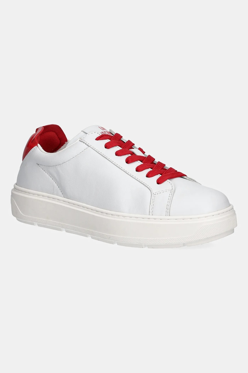 Love Moschino sneakers din piele culoarea alb, JA15174G1MIA310B Love Moschino sneakers din piele culoarea alb, JA15174G1MIA310B