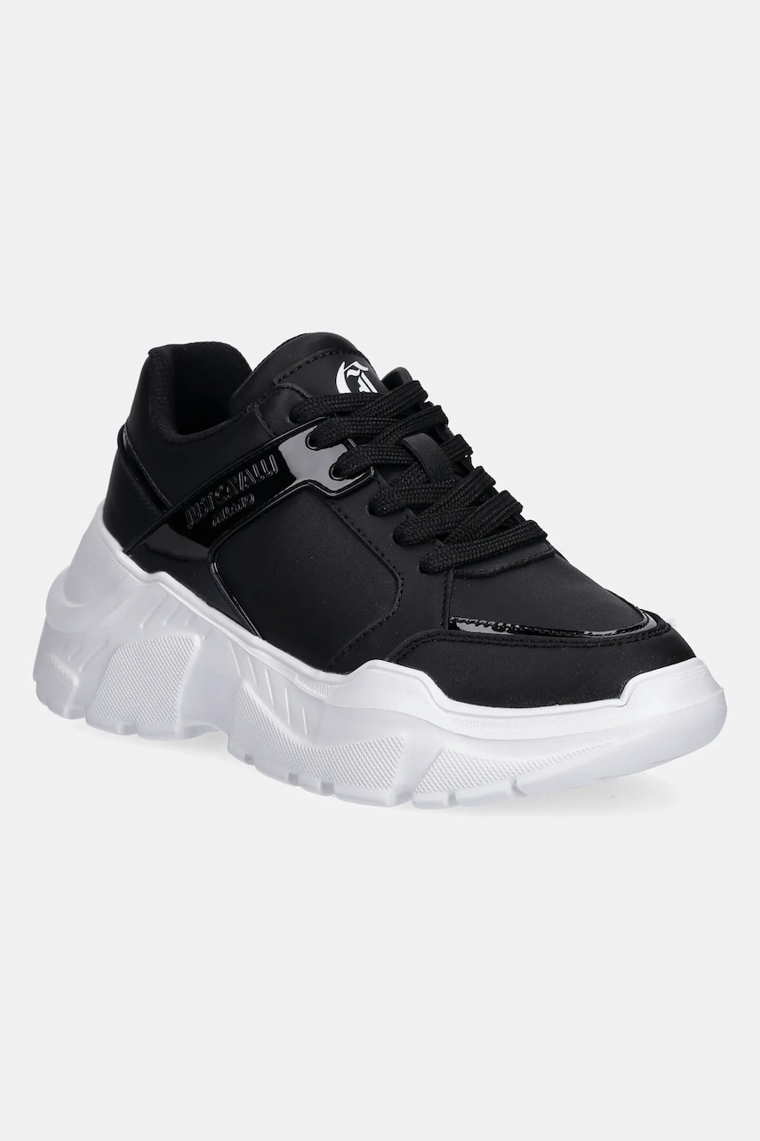 Just Cavalli sneakers din piele femei, culoarea negru, 78RA3SL9ZPA71899 Just Cavalli sneakers din piele femei, culoarea negru, 78RA3SL9ZPA71899