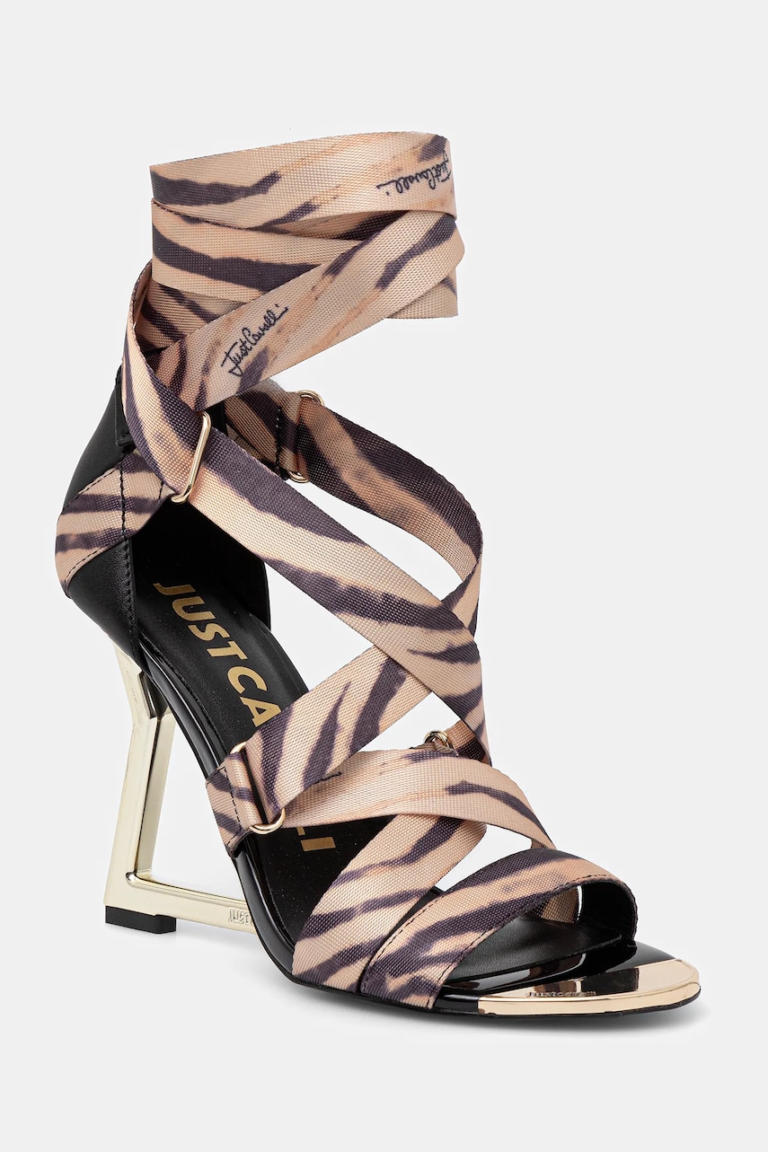 Just Cavalli pantofi cu toc culoarea bej, 78RA3S24ZSS70R41 Just Cavalli pantofi cu toc culoarea bej, 78RA3S24ZSS70R41