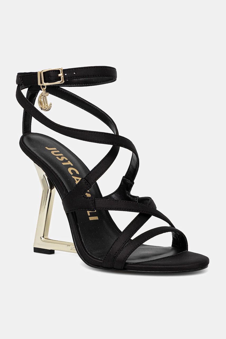 Just Cavalli pantofi cu toc culoarea negru, 78RA3S63ZSA29899 Just Cavalli pantofi cu toc culoarea negru, 78RA3S63ZSA29899