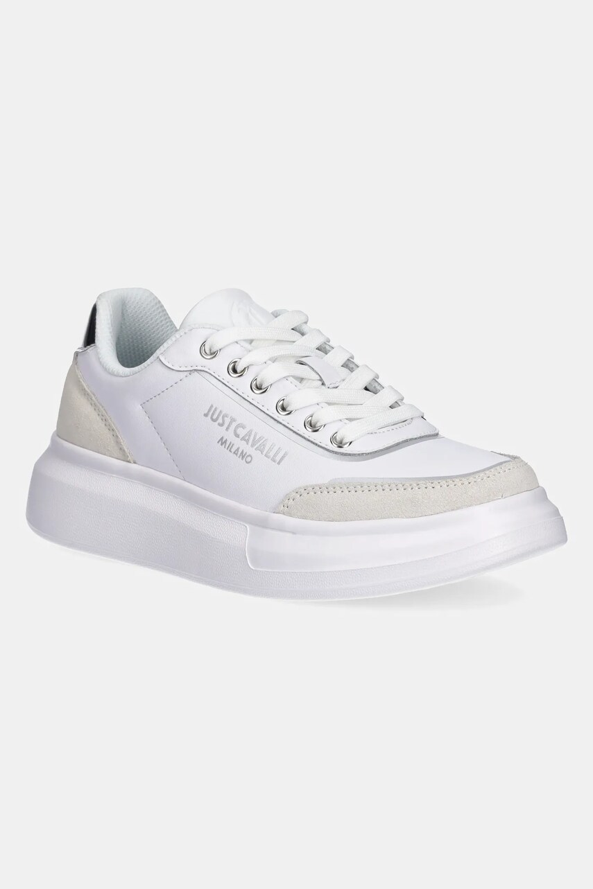 Just Cavalli sneakers femei, culoarea alb, 78RA3SB2ZPA87LA3