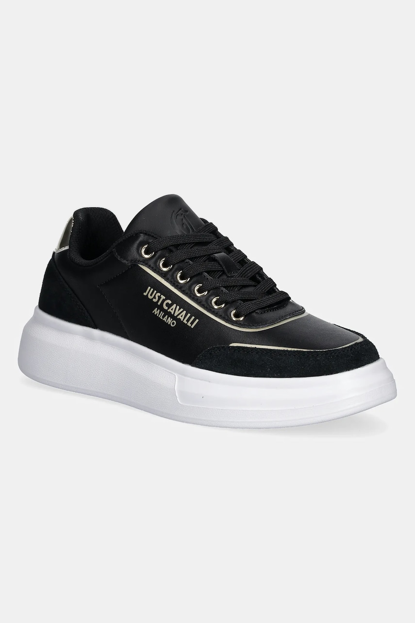 Just Cavalli sneakers din piele femei, culoarea negru, 78RA3SB2ZPA87PL9 Just Cavalli sneakers din piele femei, culoarea negru, 78RA3SB2ZPA87PL9