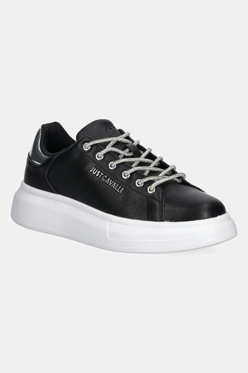 Just Cavalli sneakers din piele femei, culoarea negru, 78RA3SB1ZPA86E21 Just Cavalli sneakers din piele femei, culoarea negru, 78RA3SB1ZPA86E21