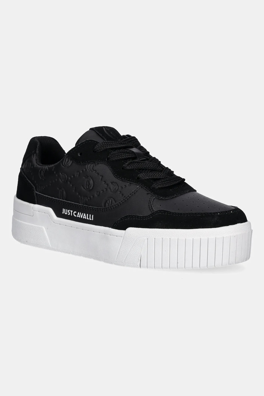 Just Cavalli sneakers din piele femei, culoarea negru, 78RA3ST3ZPB00899 Just Cavalli sneakers din piele femei, culoarea negru, 78RA3ST3ZPB00899