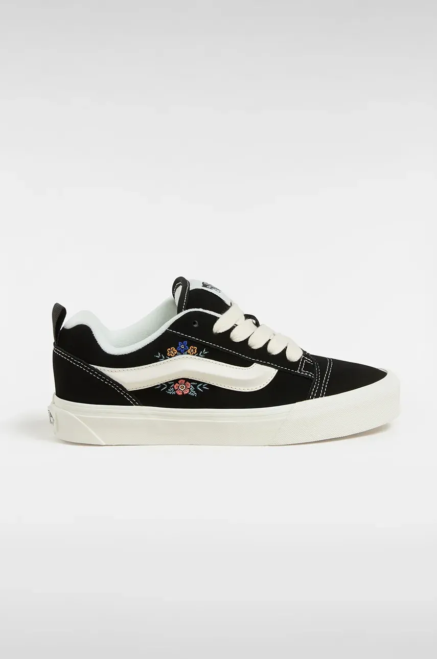 Vans tenisi din piele intoarsa Knu Skool culoarea negru, VN000D75F2B1