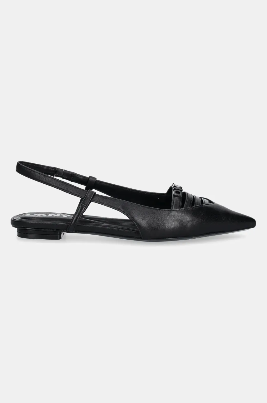 Кожаные балетки Dkny Mikado цвет чёрный открытая пятка K1524221 Кожаные балетки Dkny Mikado цвет чёрный открытая пятка K1524221