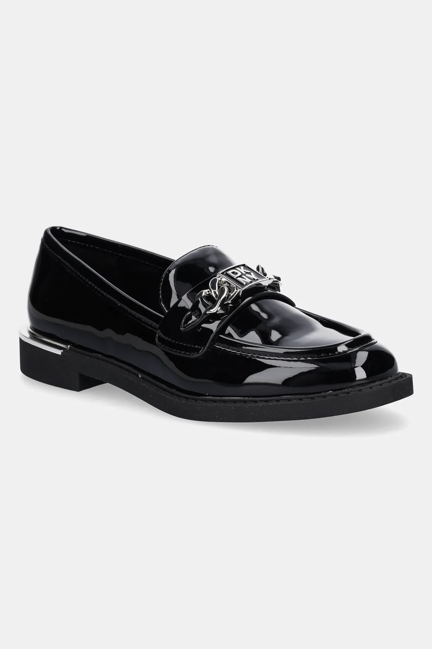 Dkny mocasini Radisson femei, culoarea negru, cu toc plat, K1576393