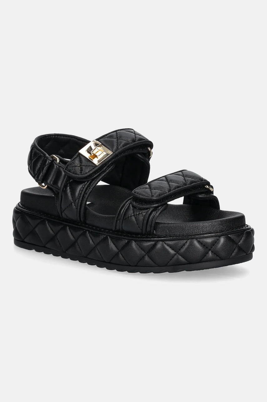 Steve Madden sandale de piele Bigmona culoarea negru, cu platforma, SM11003458 Steve Madden sandale de piele Bigmona culoarea negru, cu platforma, SM11003458