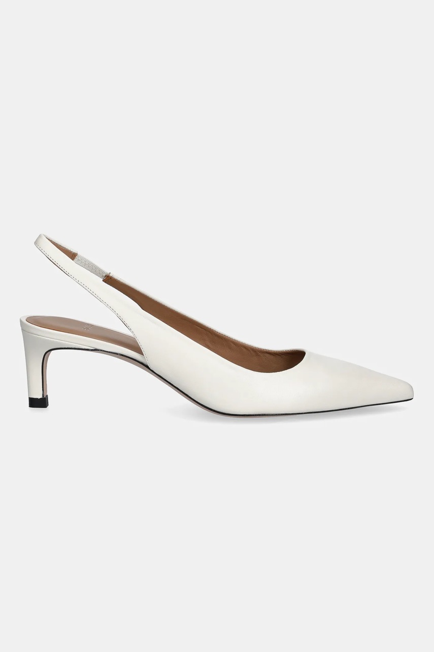 Кожаные туфли BOSS Janet цвет белый 50542378