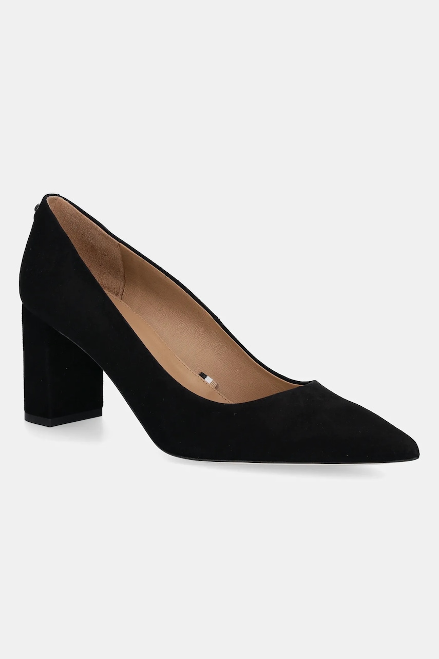 BOSS tocuri din piele intoarsa Janet culoarea negru, cu toc drept, 50542386