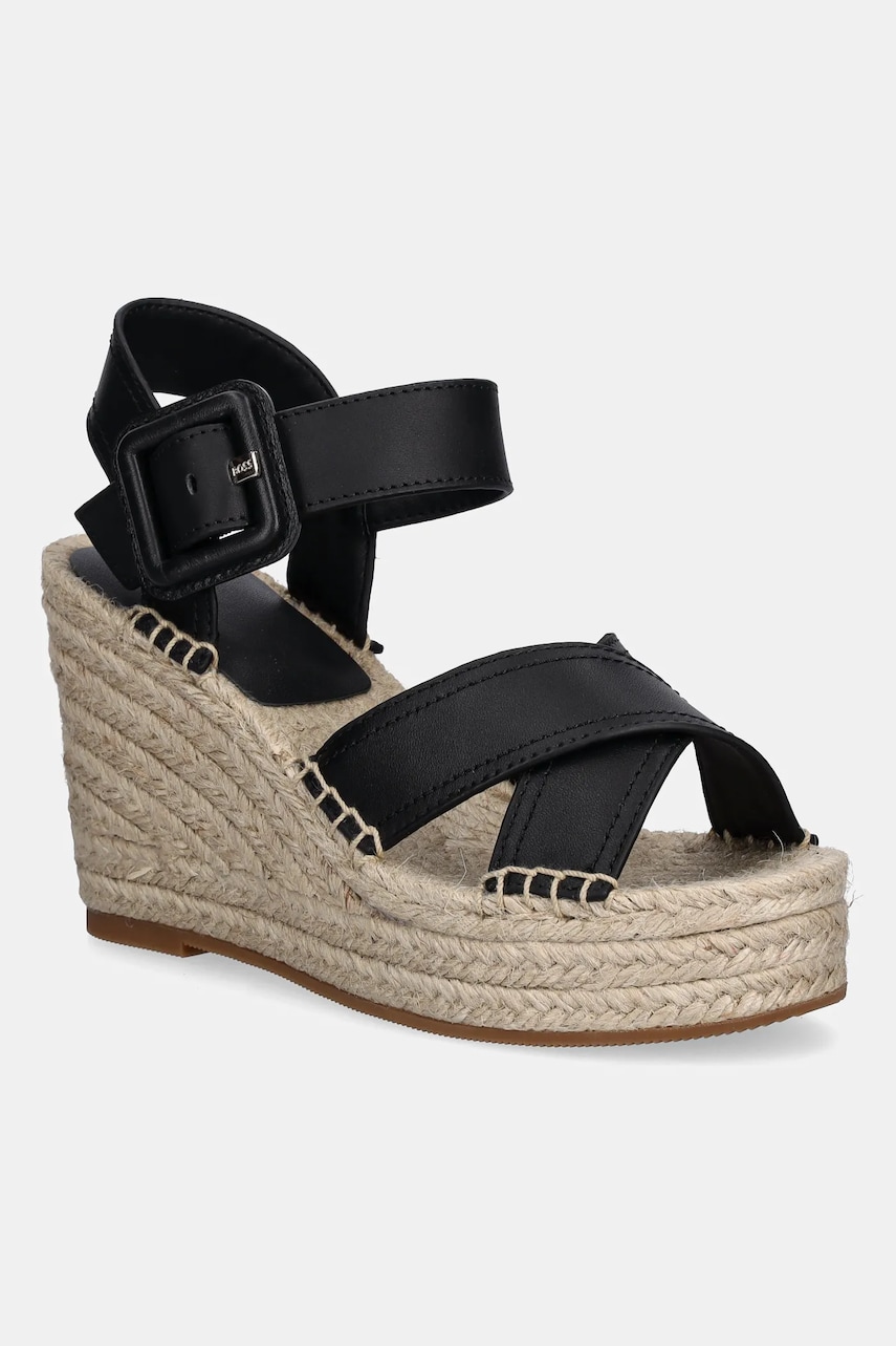 BOSS sandale de piele Madeira culoarea negru, 50546334 BOSS sandale de piele Madeira culoarea negru, 50546334