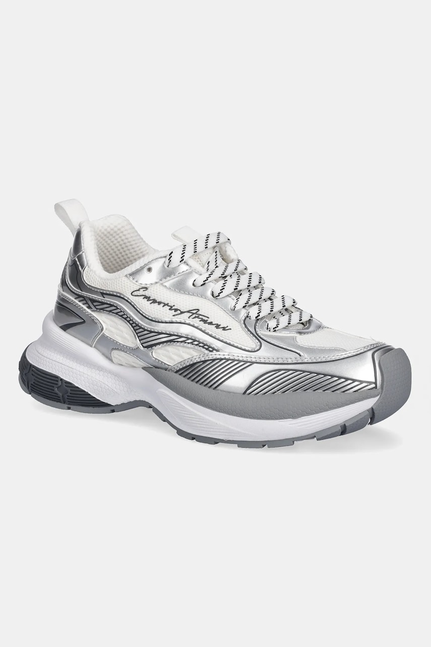 Levně Sneakers boty Emporio Armani stříbrná barva, X3X238 XR388 00520