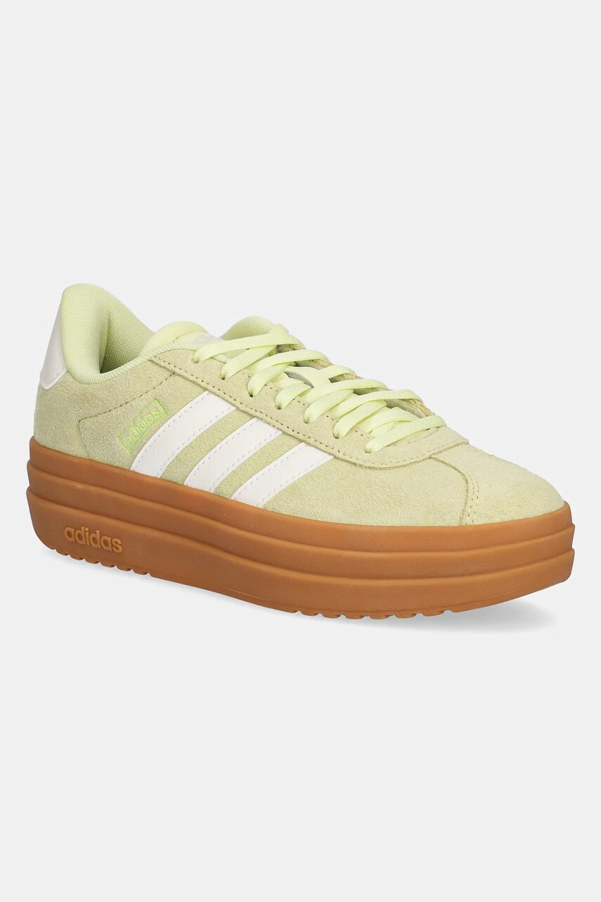 adidas Adidasi din piele intoarsa VL Court Bold culoarea verde, JI1784