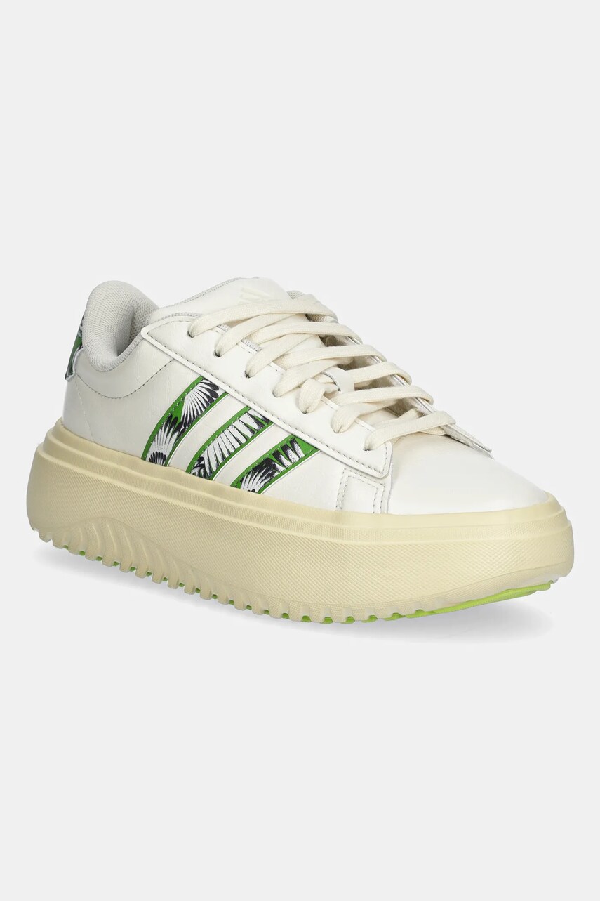 Levně Sneakers boty adidas Grand Court Platform béžová barva, JS2896