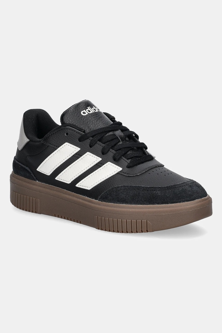 Levně Boty adidas Courtblock Bold dámské, černá barva, JP9640