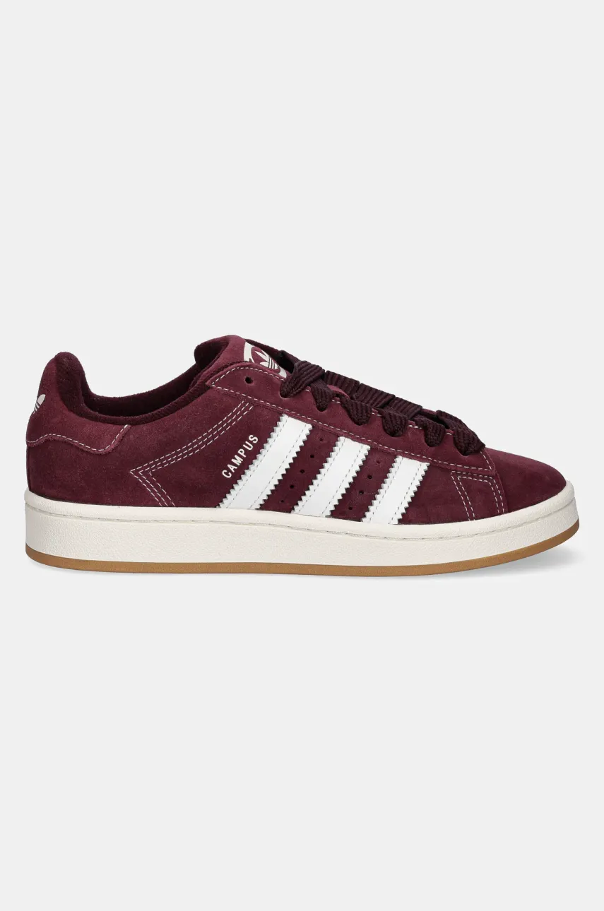 Замшевые кроссовки adidas Originals Campus 00s женские цвет бордовый JS2761 Замшевые кроссовки adidas Originals Campus 00s женские цвет бордовый JS2761
