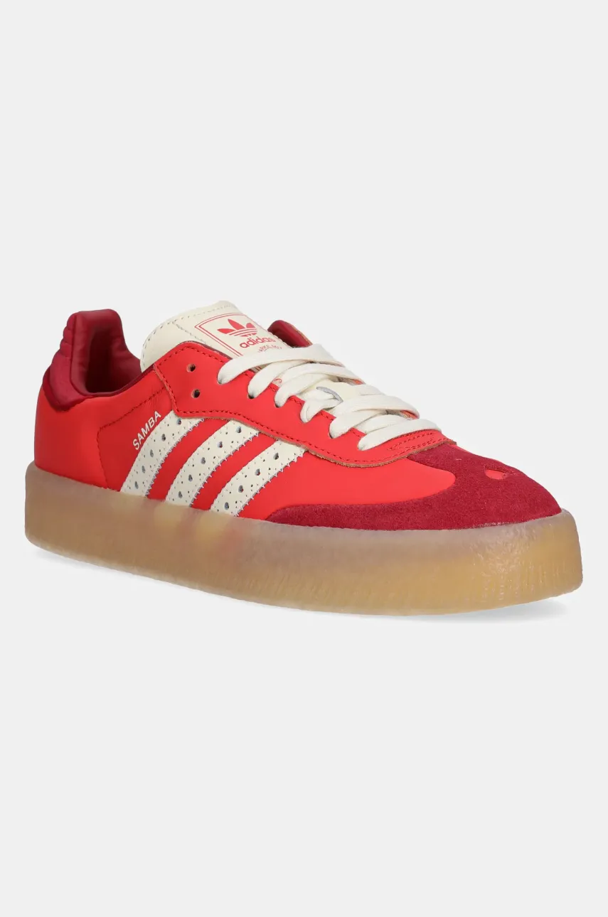 adidas Originals sneakers din piele Sambae culoarea roșu, JH7287