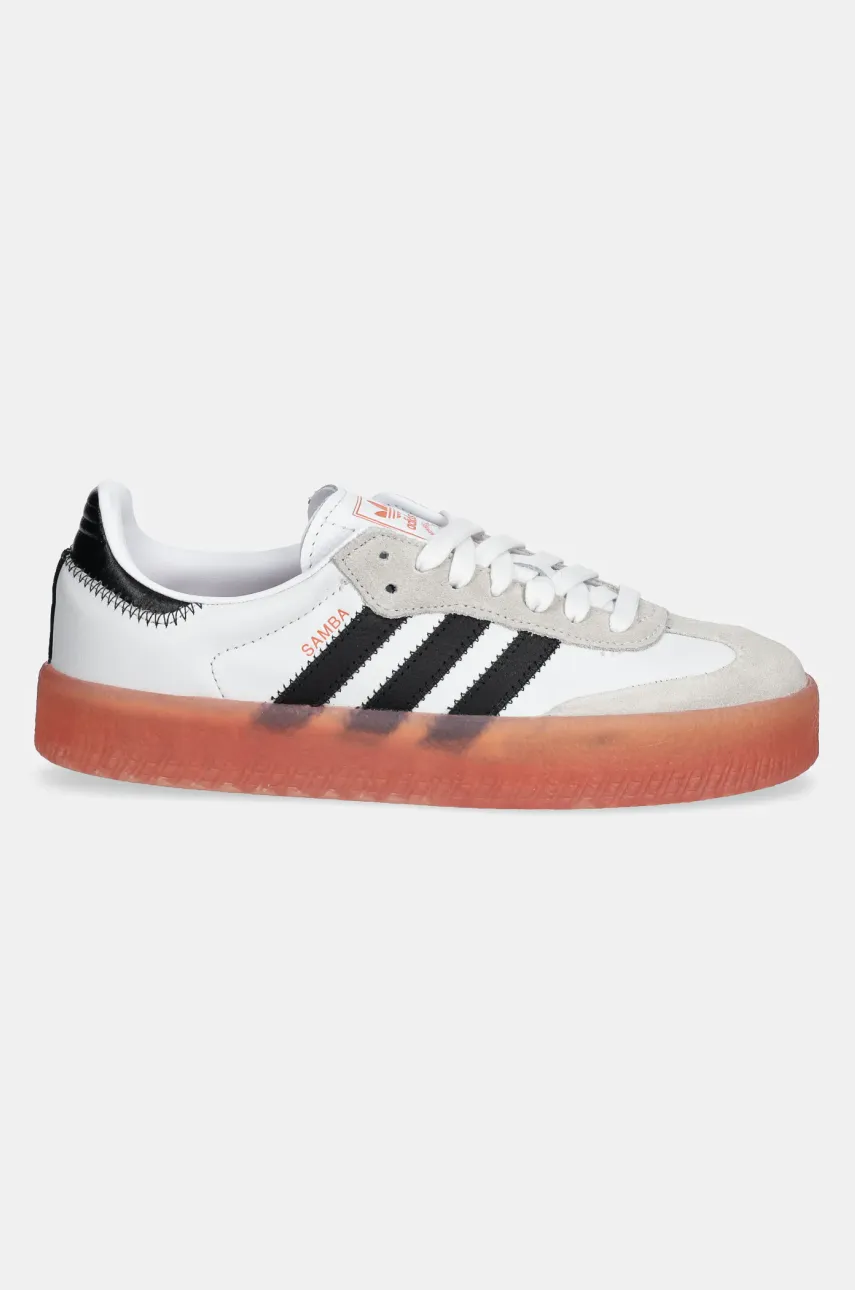 Кожаные кроссовки adidas Originals Sambae женские цвет белый JI3072 Кожаные кроссовки adidas Originals Sambae женские цвет белый JI3072