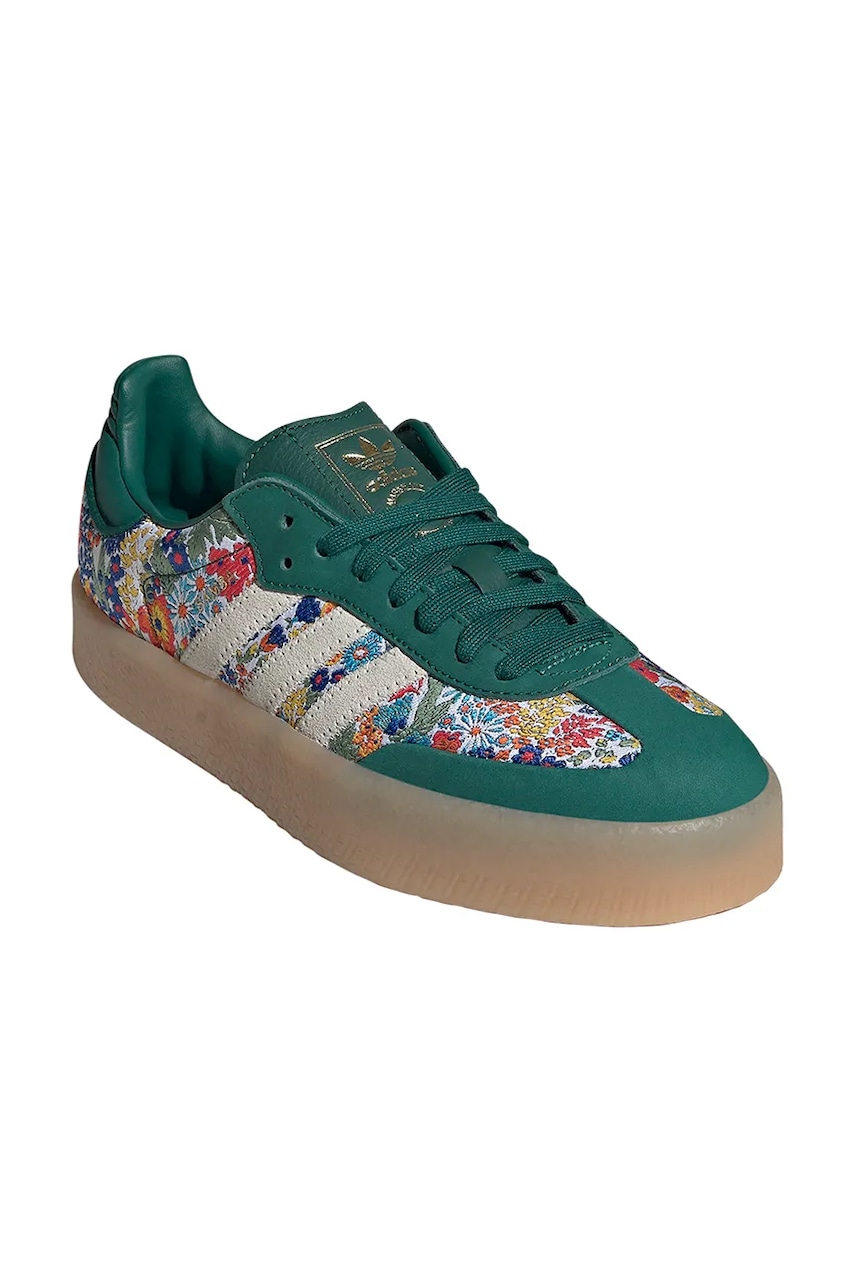 Кроссовки adidas Originals x Liberty London Sambae женские цвет зелёный JH7289 Кроссовки adidas Originals x Liberty London Sambae женские цвет зелёный JH7289
