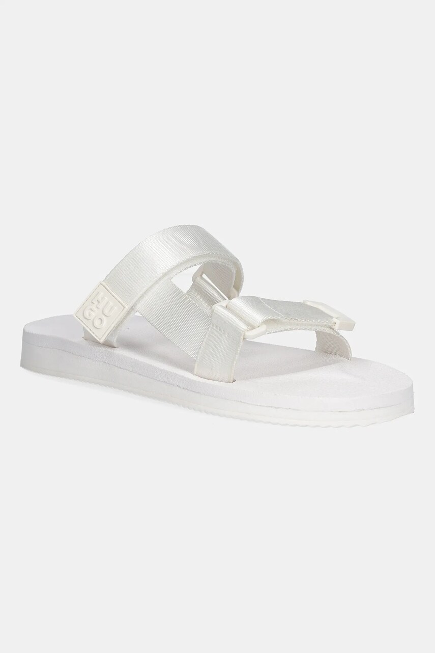 HUGO papuci Zaralyn culoarea alb, 50542073