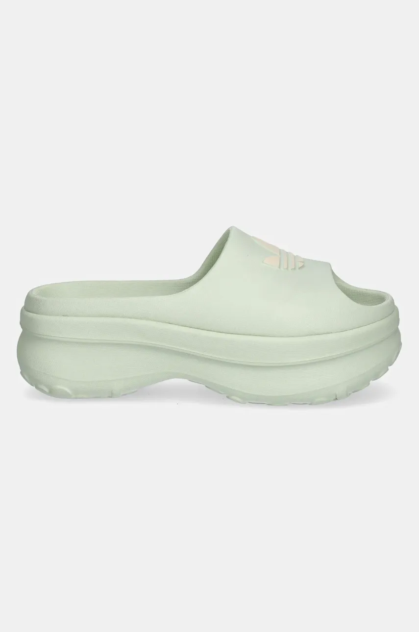 Шлепанцы adidas Originals Adifom Stan Slide W женские цвет зелёный на платформе JH7467 Шлепанцы adidas Originals Adifom Stan Slide W женские цвет зелёный на платформе JH7467