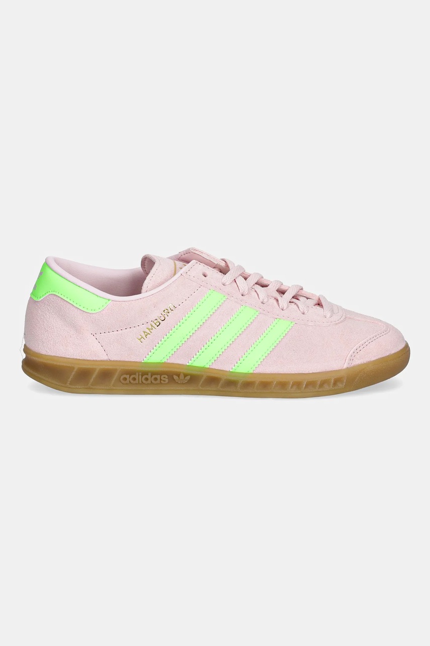 Замшевые кроссовки adidas Originals Hamburg W цвет розовый JS0683