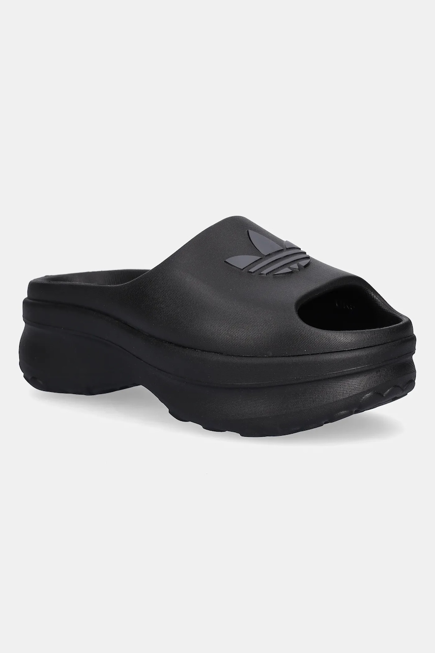 adidas Originals papuci Adifoam Stan Slide W femei, culoarea negru, cu platforma, JI2610