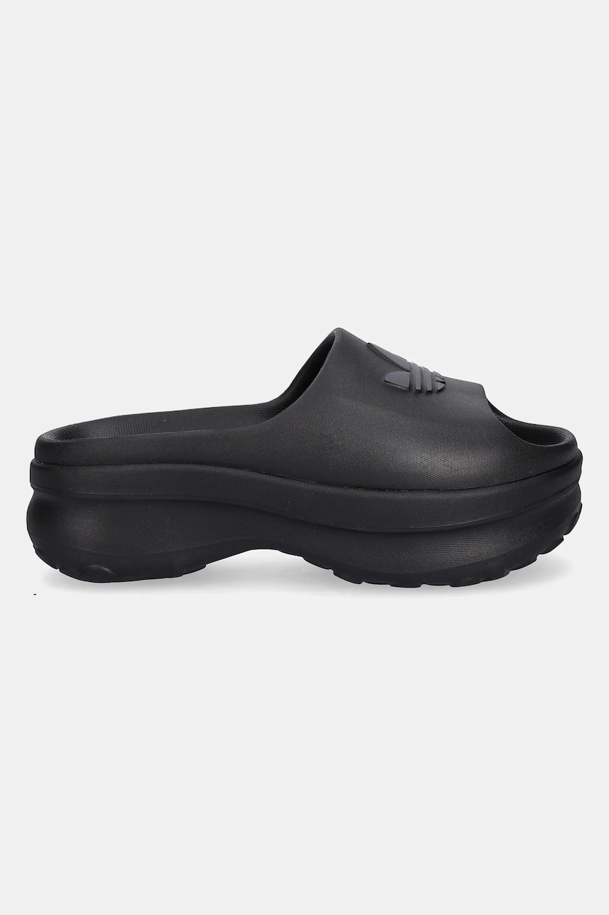 Шлепанцы adidas Originals Adifoam Stan Slide W женские цвет чёрный на платформе JI2610 Шлепанцы adidas Originals Adifoam Stan Slide W женские цвет чёрный на платформе JI2610